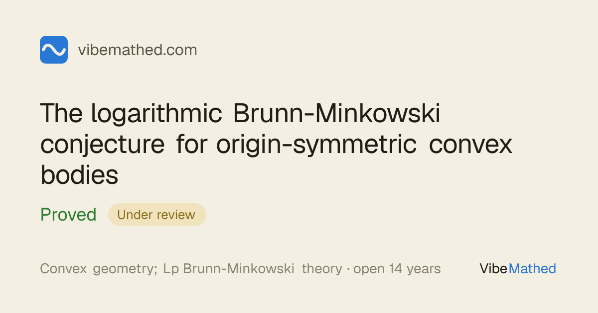 The logarithmic Brunn-Minkowski conjecture for origin-symmetric convex ...